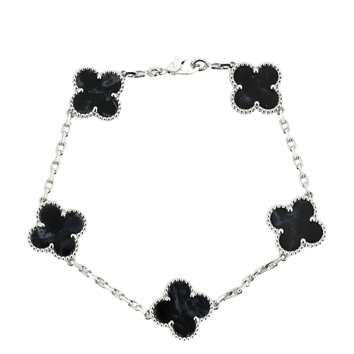 Bracelet Van Cleef & Arpels - Vintage Alhambra - Bracelet en or gris et Pietersite 58 Facettes DV0830-27