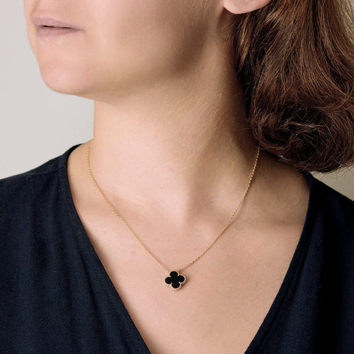 Collier Van Cleef & Arpels - Vintage Alhambra - Collier en or jaune et onyx 58 Facettes DV0830-26