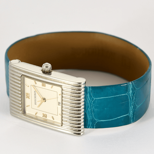 Montre BOUCHERON - Reflet - Montre en acier à boitier rectangulaire à mouvement quartz 58 Facettes DV18772-1