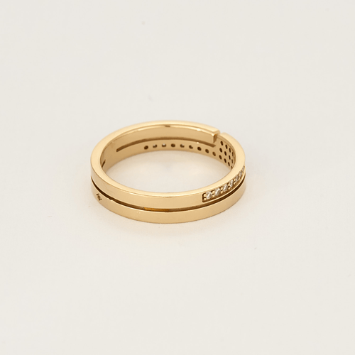 Bague 54 Dinh Van- Seventies - Bague en or rose et diamants 58 Facettes DV1703-2