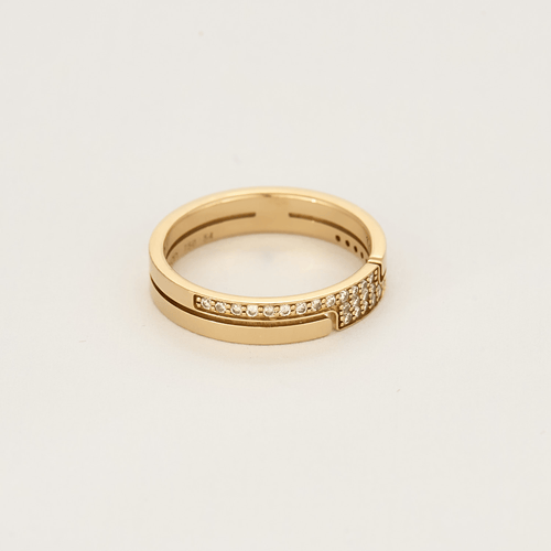 Bague 54 Dinh Van- Seventies - Bague en or rose et diamants 58 Facettes DV1703-2