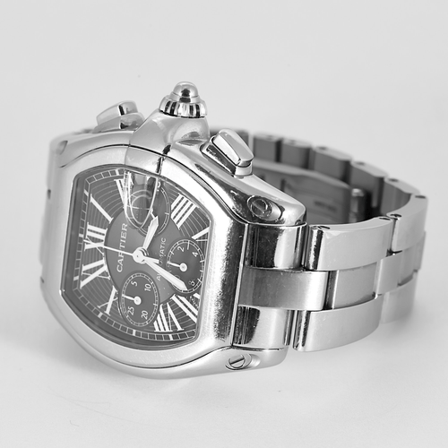 Montre CARTIER - Roadster Chronographe - Montre en acier à boitier tonneau à mouvement automatique 58 Facettes DV19392-1