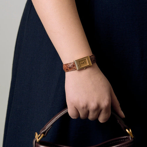 Montre BOUCHERON - Reflet - Montre en or jaune à boitier rectangulaire à mouvement quartz 58 Facettes DV19386-1