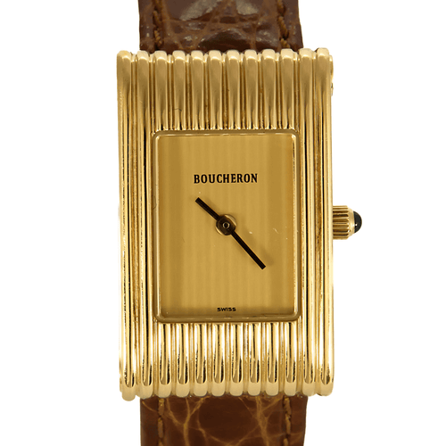 Montre BOUCHERON - Reflet - Montre en or jaune à boitier rectangulaire à mouvement quartz 58 Facettes DV19386-1