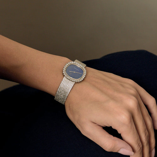 Montre AUDEMARS PIGUET - Montre en or blanc, diamants et lapis lazuli à mouvement mécanique à remontage manuel 58 Facettes DV19769-1