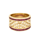 Bague 49 Bague bandeau en or jaune, diamants et rubis 58 Facettes DV20378-1