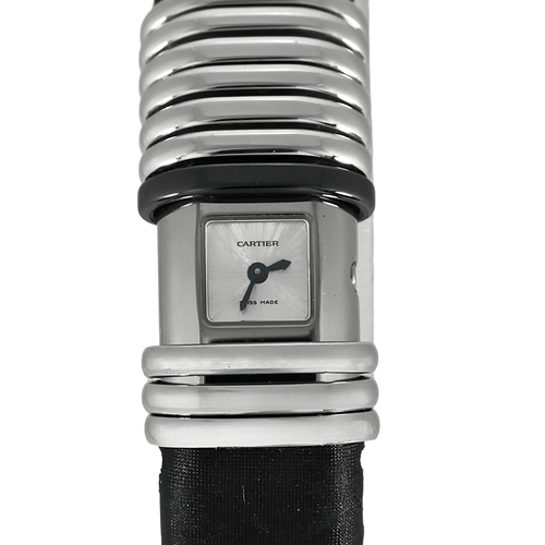 Montre CARTIER - Déclaration - Montre à secret en acier et en titane à boitier rectangulaire à mouvement quartz 58 Facettes DV17299-2