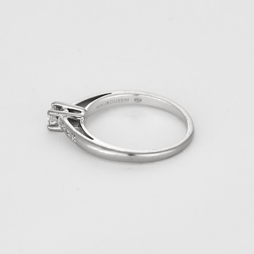 Bague 49,5 MAUBOUSSIN - "Tu es le sel de ma vie" - Bague Solitaire en or blanc et diamants 58 Facettes DV20425-1-495-6