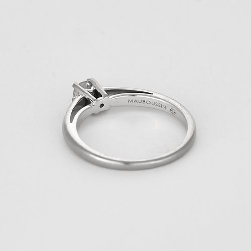 Bague 49,5 MAUBOUSSIN - "Tu es le sel de ma vie" - Bague Solitaire en or blanc et diamants 58 Facettes DV20425-1-495-6