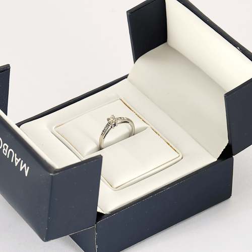 Bague 49,5 MAUBOUSSIN - "Tu es le sel de ma vie" - Bague Solitaire en or blanc et diamants 58 Facettes DV20425-1-495-6