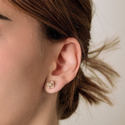 Boucles d'oreilles MAUBOUSSIN- Boucles d'oreilles Chance of Love en or rose et diamants 58 Facettes DV8536-6