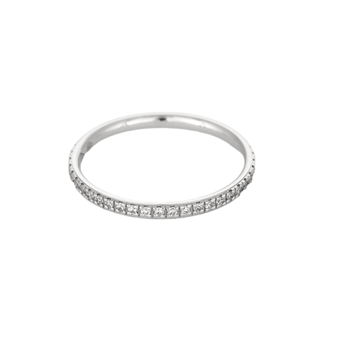 Bague 51 Mauboussin  Parce que je l'aime - Alliance en or gris et diamants 58 Facettes DV20425-3