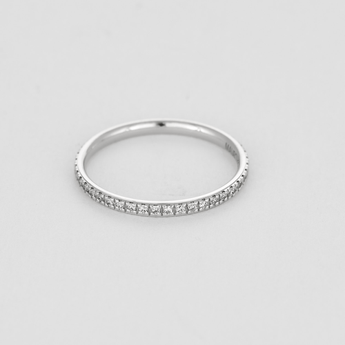 Bague 51 Mauboussin  Parce que je l'aime - Alliance en or gris et diamants 58 Facettes DV20425-3