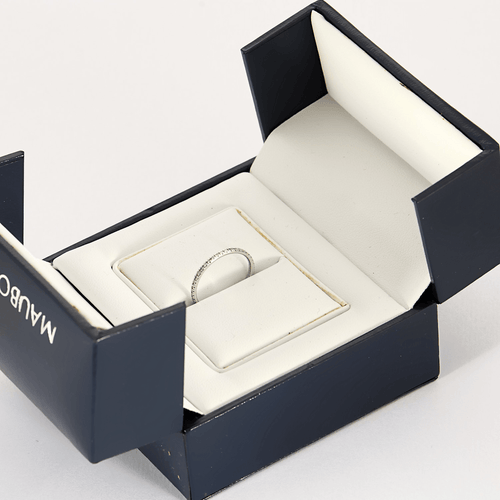 Bague 51 Mauboussin  Parce que je l'aime - Alliance en or gris et diamants 58 Facettes DV20425-3