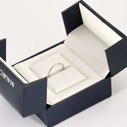 Bague 51 Mauboussin  Parce que je l'aime - Alliance en or gris et diamants 58 Facettes DV20425-3