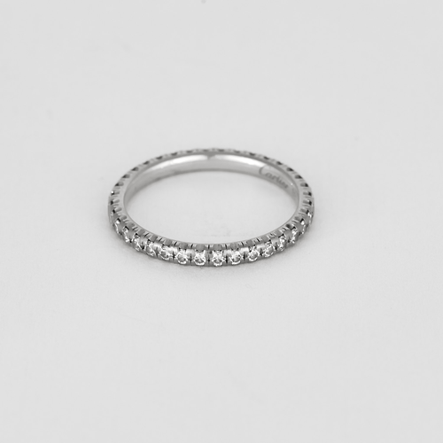 Bague 49 CARTIER - ETINCELLE - Alliance américaine en or blanc et diamants 58 Facettes DV18908-3-49-2