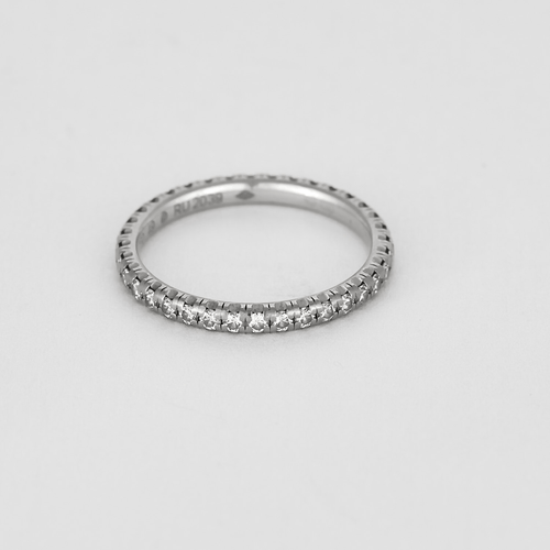 Bague 49 CARTIER - ETINCELLE - Alliance américaine en or blanc et diamants 58 Facettes DV18908-3-49-2