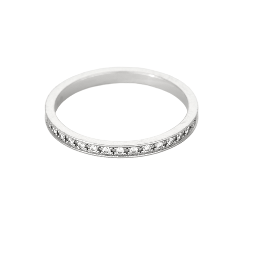 Bague 55 BOUCHERON - QUATRE FOLLIES - Alliance américaine en platine et diamants 58 Facettes DV14745-1-DV0882-1