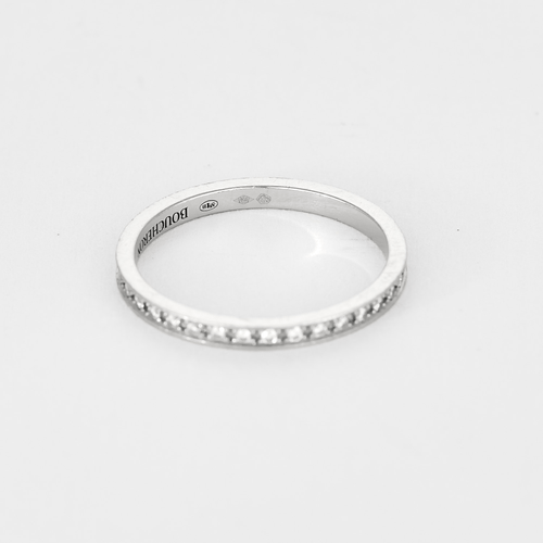 Bague 55 BOUCHERON - QUATRE FOLLIES - Alliance américaine en platine et diamants 58 Facettes DV14745-1-DV0882-1