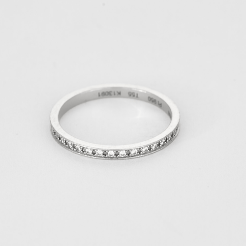 Bague 55 BOUCHERON - QUATRE FOLLIES - Alliance américaine en platine et diamants 58 Facettes DV14745-1-DV0882-1