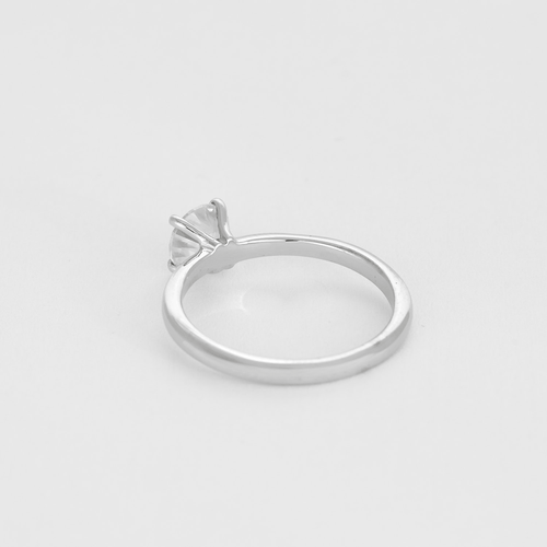 Bague 54 Bague solitaire en or gris 14K et diamant 58 Facettes DDV20161-2