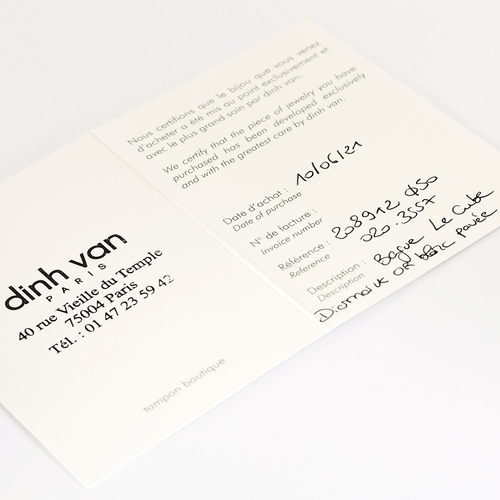 Bague 50 DINH Van - Bague le cube en or gris et diamants. Grand Modèle 58 Facettes DV20347-1-50-2