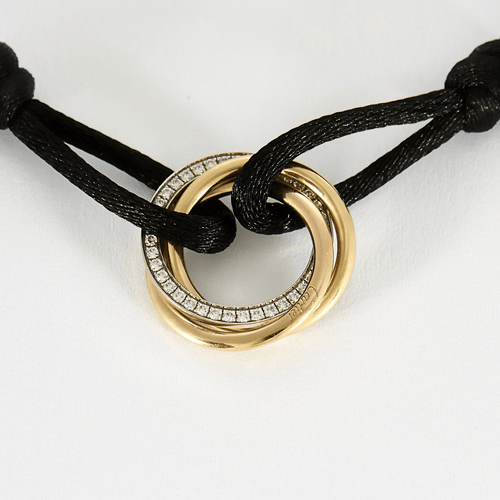 Bracelet CARTIER - Bracelet Trinity en trois ors et diamants 58 Facettes DV18320-3