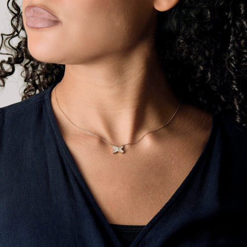 Collier CHAUMET - Jeu de Lien - Collier en or rose, nacre blanche et diamant 58 Facettes DV13879-4
