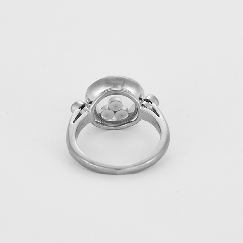 Bague 49 CHOPARD- Happy Diamonds Icons. Bague en or gris et diamants 58 Facettes DV0250-2