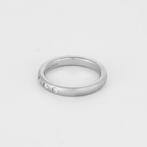 Bague 47 TIFFANY & CO - Elsa Peretti - Alliance en platine et diamants 58 Facettes DV20701-1-47-2