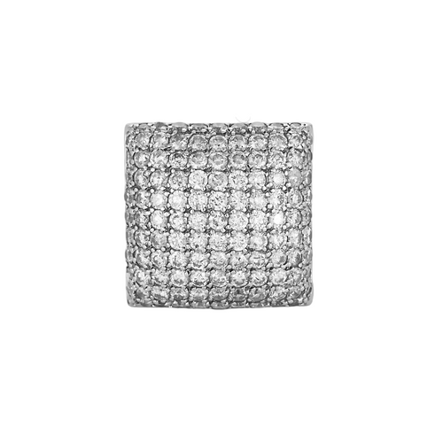 Bague 50 Bague moderniste en or gris et pavage diamants 58 Facettes DV6568-2
