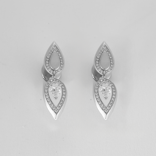 MESSIKA - FIERY - Boucles d'oreilles en or blanc et diamants 58 Facettes DV0659-3