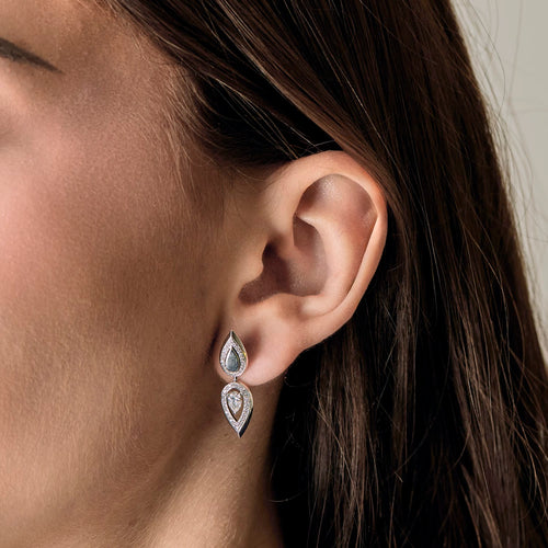 MESSIKA - FIERY - Boucles d'oreilles en or blanc et diamants 58 Facettes DV0659-3