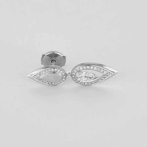 MESSIKA - FIERY - Boucles d'oreilles en or blanc et diamants 58 Facettes DV0659-3