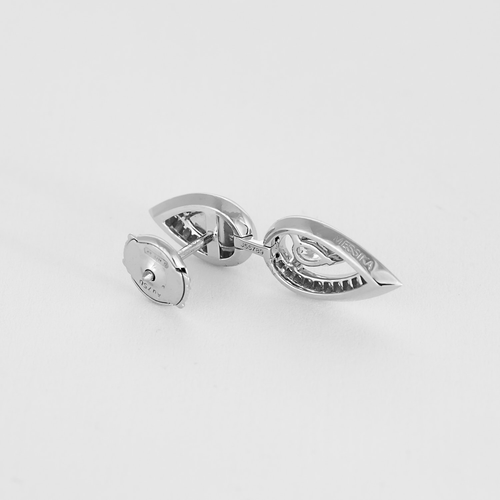 MESSIKA - FIERY - Boucles d'oreilles en or blanc et diamants 58 Facettes DV0659-3