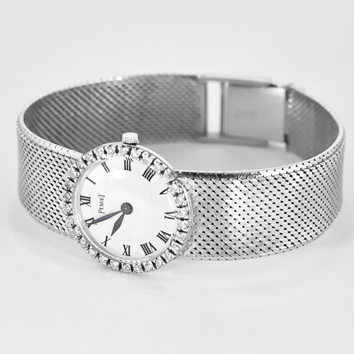 Montre PIAGET - Montre en or blanc à boitier rond à mouvement mécanique à remontage manuel 58 Facettes DV19769-2