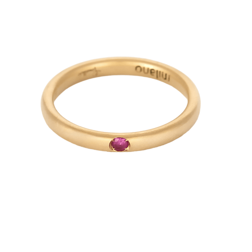 Bague 53 POMELLATO - Lucciole - Alliance en or rose et rubis 58 Facettes DV3020-28-53-2