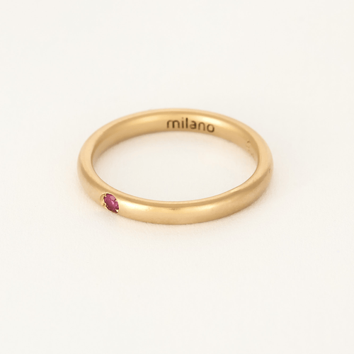 Bague 53 POMELLATO - Lucciole - Alliance en or rose et rubis 58 Facettes DV3020-28-53-2