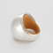 Bague 54 HERMES - Quark - Bague boule en argent et caoutchouc orange 58 Facettes DV20595-2