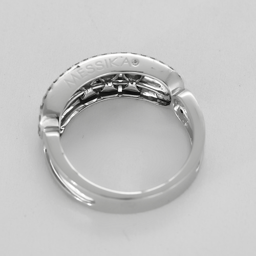 Bague 53 Messika  Bague Move Classique Pavée en or blanc et diamants 58 Facettes DV6731-5-53-2