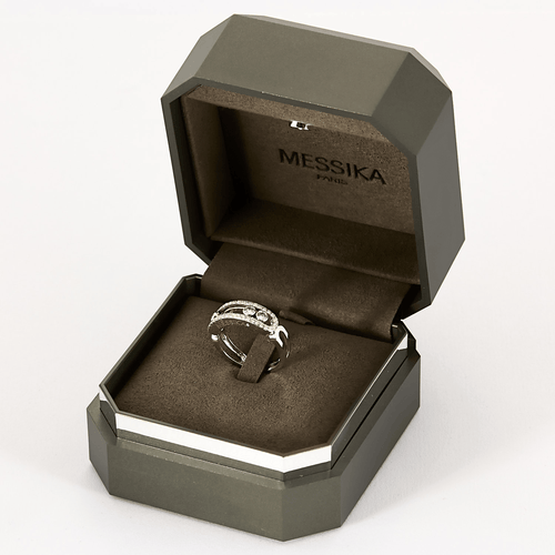 Bague 53 Messika  Bague Move Classique Pavée en or blanc et diamants 58 Facettes DV6731-5-53-2