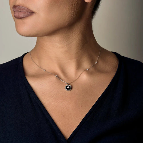 Collier MAUBOUSSIN - Palazzo Portofino - Collier en or gris, onyx et diamants 58 Facettes DV20968-2