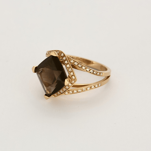 Bague 53 Mauboussin - Bague "fou de toi" or rose; quartz fumé et diamants 58 Facettes DV20968-1-53-2