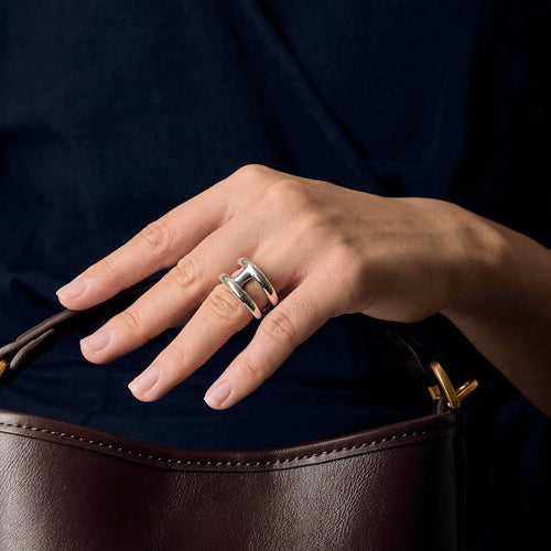 Bague 52 HERMES - Osmose- Petit modèle - Bague en argent 58 Facettes DV20595-1