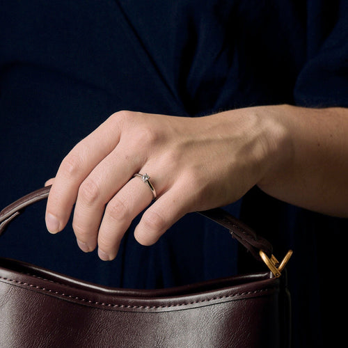 Bague 49 Cartier Solitaire 1895- Bague en platine et diamant 0.20 carat 58 Facettes DDV20651-2-49-2