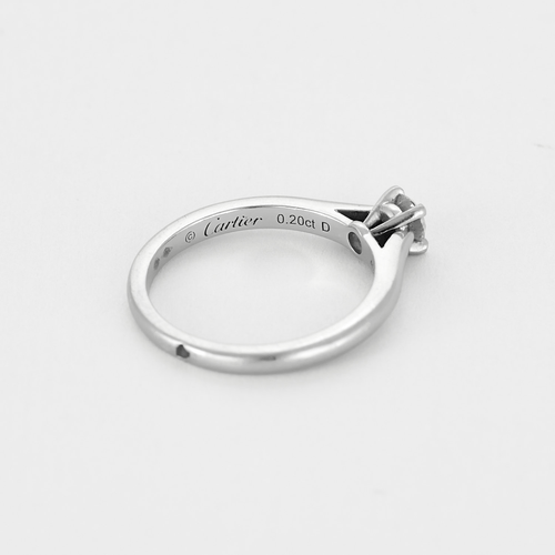 Bague 49 Cartier Solitaire 1895- Bague en platine et diamant 0.20 carat 58 Facettes DDV20651-2-49-2