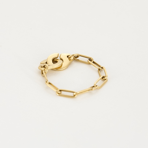 DINH VAN " Chaîne menotte"  - R7 -  Bague en or jaune.