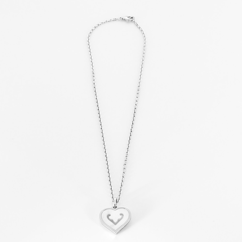 Collier O.J.Perrin - Coeur Légende - Collier en or gris et nacre blanche 58 Facettes DV20622-5