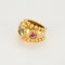 CHANEL  - Baroque - Bague en or jaune tourmaline rose et aigue - marine
