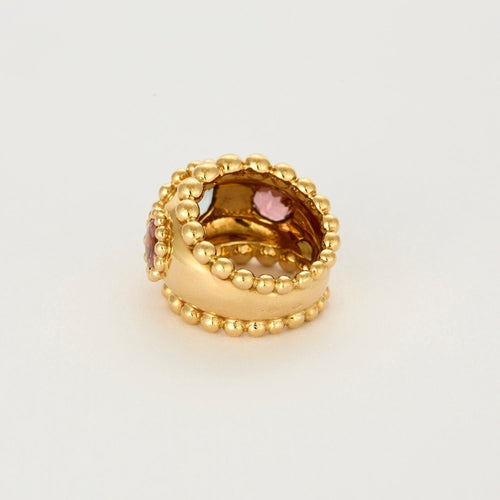 Bague 50 CHANEL  - Baroque - Bague en or jaune tourmaline rose et aigue - marine 58 Facettes DV6154-11